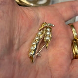 Sterling Silver Peacock Pearl Brooch