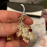 Sterling Silver Ruby Brooch