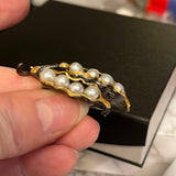 Sterling Silver Peacock Pearl Brooch