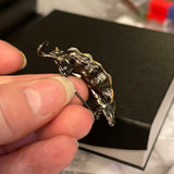 Sterling Silver Peacock Pearl Brooch