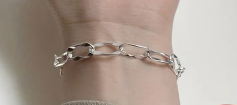 Sterling Silver Large Paperclip Chain Bracelet