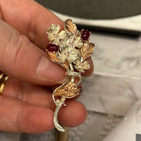 Sterling Silver Ruby Brooch