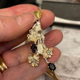 Gold Vermeil Sterling Silver Earrings Iolite Pendant