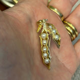 Sterling Silver Peacock Pearl Brooch