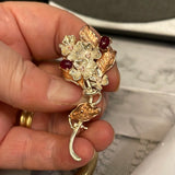 Sterling Silver Ruby Brooch