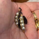 Sterling Silver Peacock Pearl Brooch