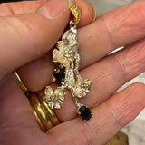 Gold Vermeil Sterling Silver Earrings Iolite Pendant