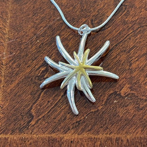 Double Star Burst Necklace