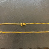 18K Yellow Gold Vermeil Sterling Silver Cuban Necklace 2.2mm