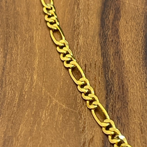 18K Yellow Gold Vermeil Sterling Silver Figaro Twist Necklace 2mm