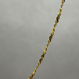 18K Yellow Gold Vermeil on Sterling Silver Singapore Twist Chain  Necklace 1mm