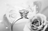 White Gold Vermeil Moissanite Diamond Solitaire Ring Size US7