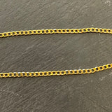 18K Yellow Gold Vermeil Sterling Silver Cuban Necklace 2.2mm