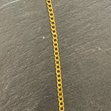 18K Yellow Gold Vermeil Sterling Silver Cuban Necklace 2.2mm