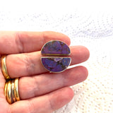 Sterling Silver Purple Turquoise Size 8/9 Ring