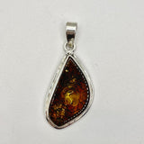 Sterling Silver Amber Amber Pendant