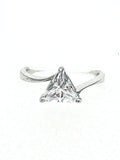 Sterling Silver Prism 9mm Diamond Solitaire Ring