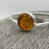 Sterling Silver Round Amber Contemporary Bracelet