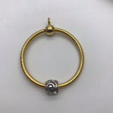 Sterling Silver O Charm Pendant Holder Necklace