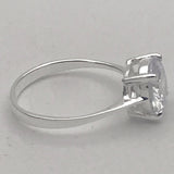 Sterling Silver Delicate Round 6mm Diamond Ring