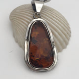 Sterling Silver Amber Pendant