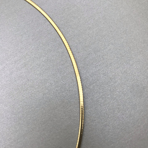 Gold Vermeil Omega Domed Gold/Silver reversible 2.2mm Chain