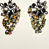 Sterling Silver Treasure Chest Earrings Rhodium Plated