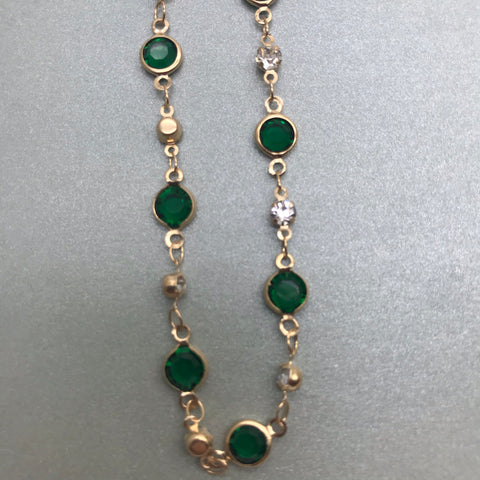 Glasses/Spectacles/Sunglasses Dainty Crystals Gold Chain Strap