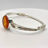 Sterling Silver Round Amber Contemporary Bracelet