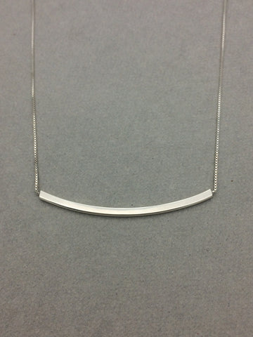 Sterling Silver Fine Bar Necklace