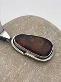 Sterling Silver Amber Pendant