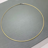 Gold Vermeil Omega Domed Gold/Silver reversible 2.2mm Chain