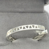 Sterling Silver Stunning Baguette Diamond Hoop Earrings