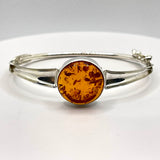 Sterling Silver Round Amber Contemporary Bracelet