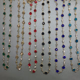 Glasses/Spectacles/Sunglasses Dainty Crystals Gold Chain Strap