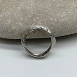 Sterling Silver Gold Vermeil Branch sz 7 1/2 Ring