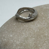 Sterling Silver Gold Vermeil Branch sz 7 1/2 Ring