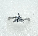 Sterling Silver Prism 9mm Diamond Solitaire Ring