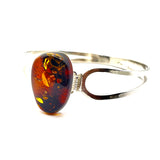 Beautiful Amber Abstract Oval Stone Bracelet