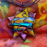 Hand made one of a kind glass necklace