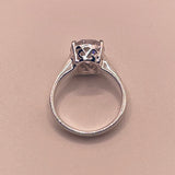 Oval Solitaire 12mm Diamond Side Detail Ring