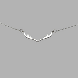 Silver Antler Necklace