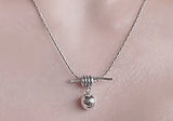 Sterling Silver Wrap Wire Ball Punk Necklace