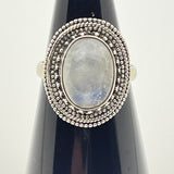 Sterling Silver Moonstone Ring Size 9