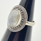 Sterling Silver Moonstone Size 9 Ring