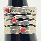 Sterling Silver ruby ring Size 9