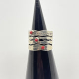 Sterling Silver ruby ring Size 9