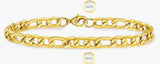 Gold Vermeil Sterling Silver Figaro Bracelet