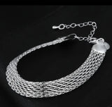 Sterling Silver Mesh Bracelet & Necklace