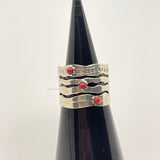 Sterling Silver ruby ring Size 9